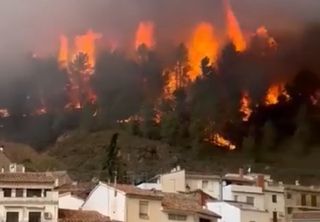 Devastante incendio boschivo in Spagna, marzo come fosse agosto: video