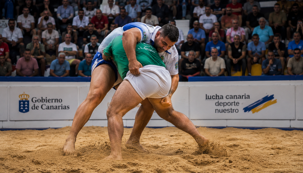 La lucha canaria es un deporte autóctono del archipiélago.