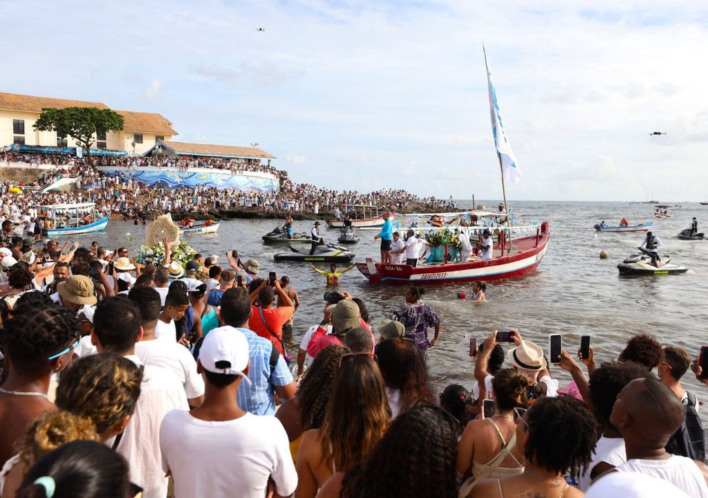 Fiesta de Iemanjá en Salvador de Bahía, Brasil Fiesta de Iemanjá en Salvador de Bahía, Brasil