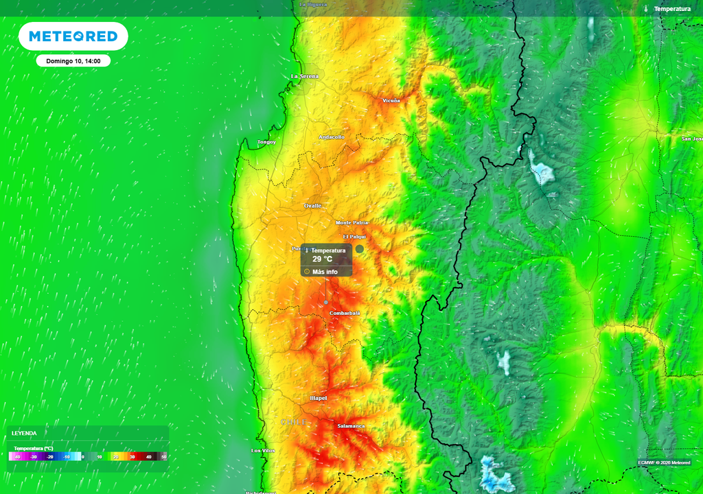 Nubosidad matinal y tarde cálida marcarán el domingo entre Atacama y Coquimbo, con máximas de hasta 29 °C en Vicuña.