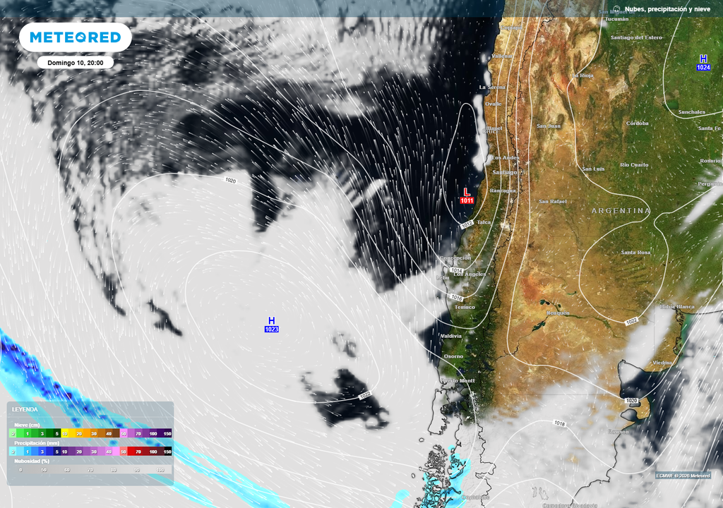 Las bajas presiones en superficie y la dorsal en altura dominarán gran parte de la zona central este domingo, favoreciendo estabilidad atmosférica, cielos despejados y tardes más templadas hacia el interior.