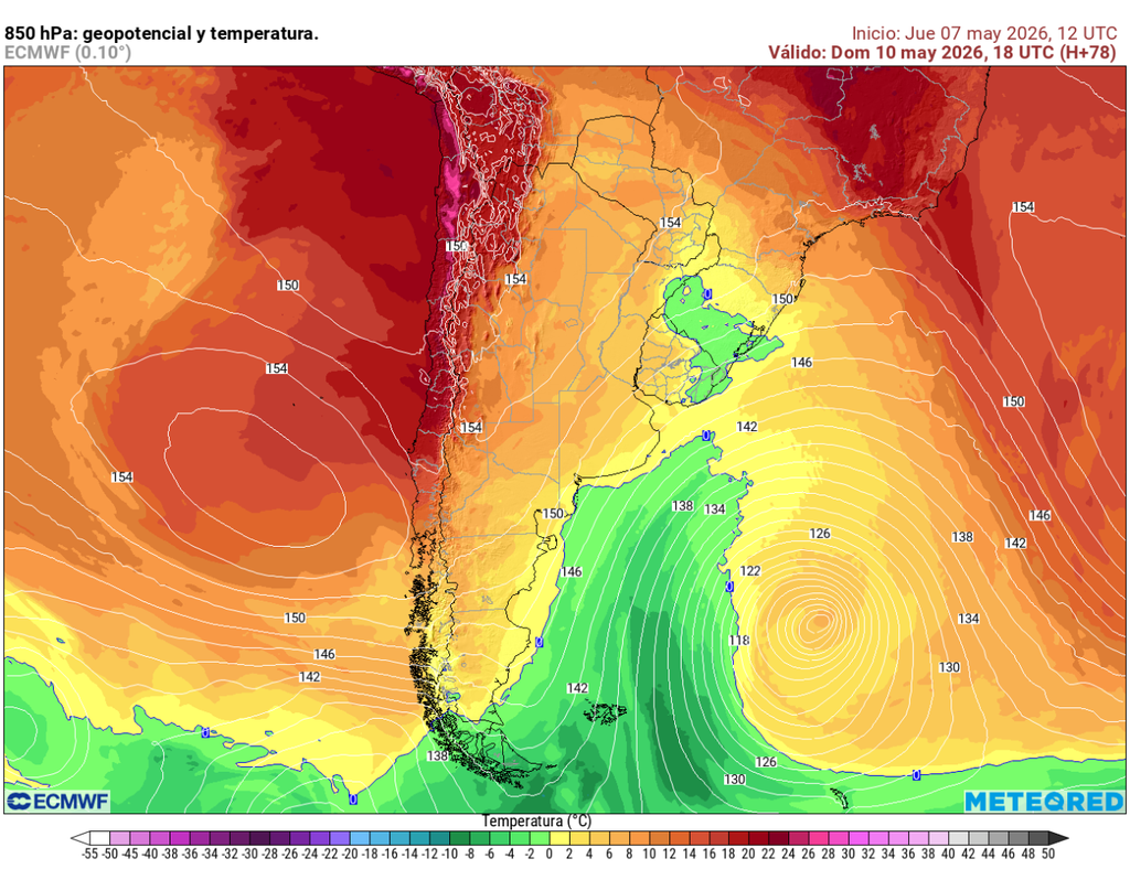 La presencia de una dorsal cálida en altura favorecerá un ascenso de las temperaturas máximas este domingo en el norte y parte de la zona central de Chile, especialmente en sectores interiores.
