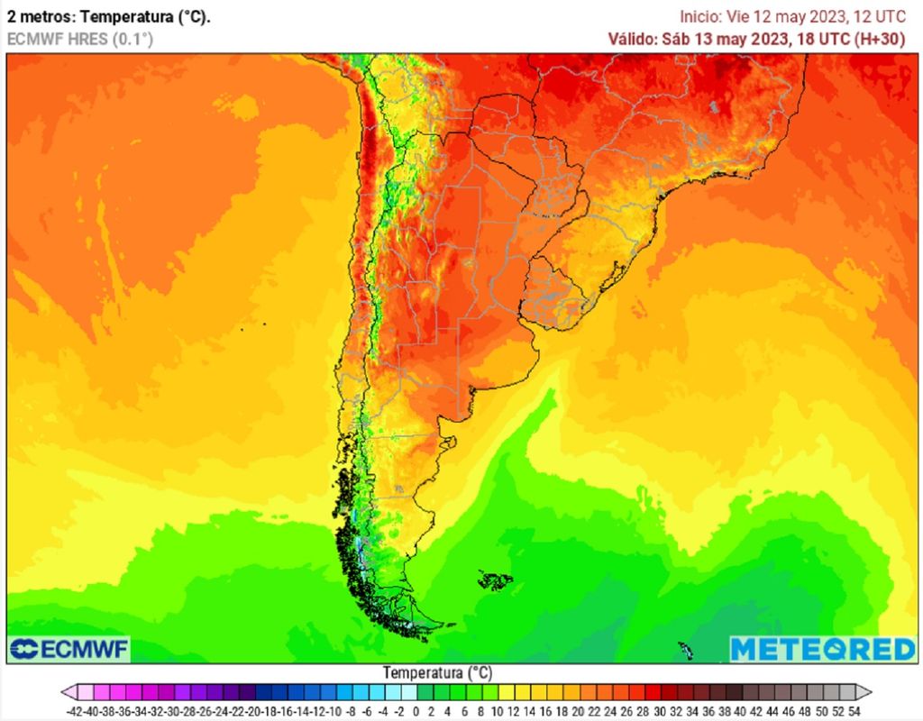 pronóstico temperatura Chile ECMWF pronóstico temperatura Chile ECMWF