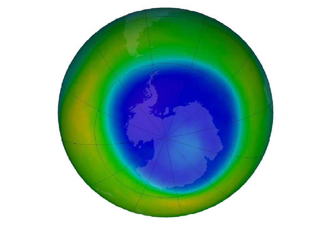 Buraco na camada de ozônio, setembro de 2023 NASA