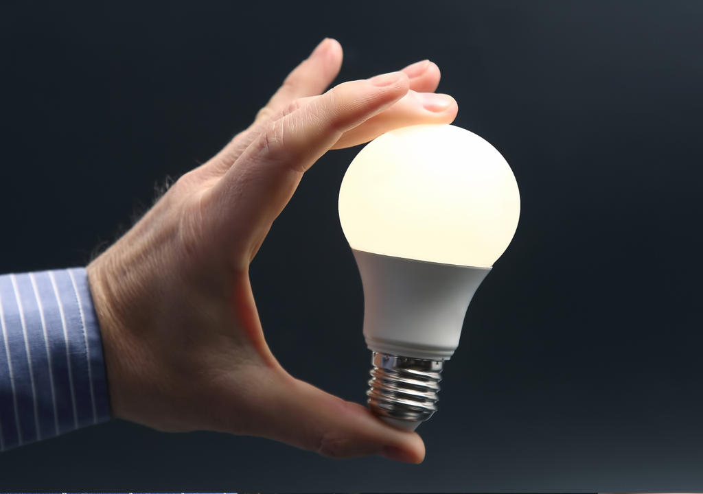 luz led en una mano. luz led en una mano.