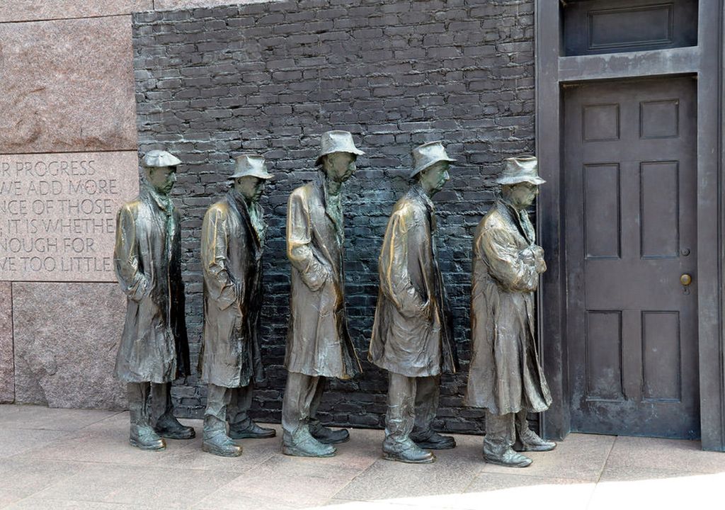 Línea de pan en la gran depresión