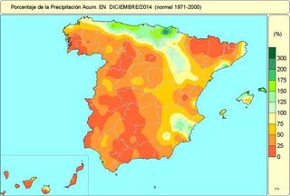 Diciembre 2014: seco y normal en temperaturas