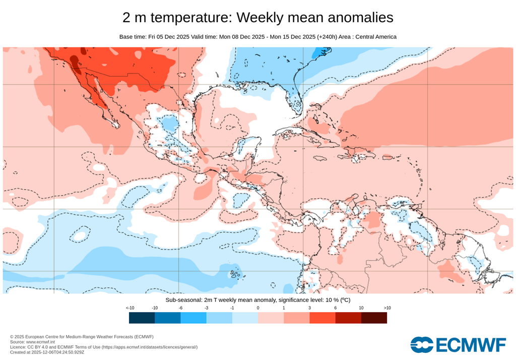 Anomalía de temperaturas en grados Celsius Anomalía de temperaturas en grados Celsius
