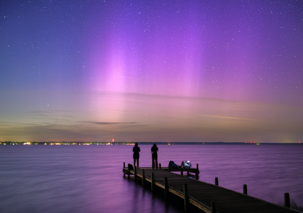 Polarlichter, Steinhuder Meer, Deutschland Polarlichter, Steinhuder Meer, Deutschland