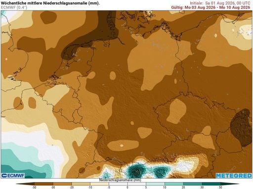 &bdquo;Diese Karte ist ein Schock" &ndash; D&uuml;rre-Wetter: Erst dreht die Hitze auf, dann kommt die Wende