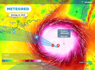 "Dieser Supersturm hat es in sich" - Spitzenböen um 260 km/h und Regenmassen über 200 Liter! Experte erklärt die Gefahr