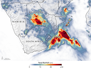 Diluvio, muerte y destrucción en Sudáfrica