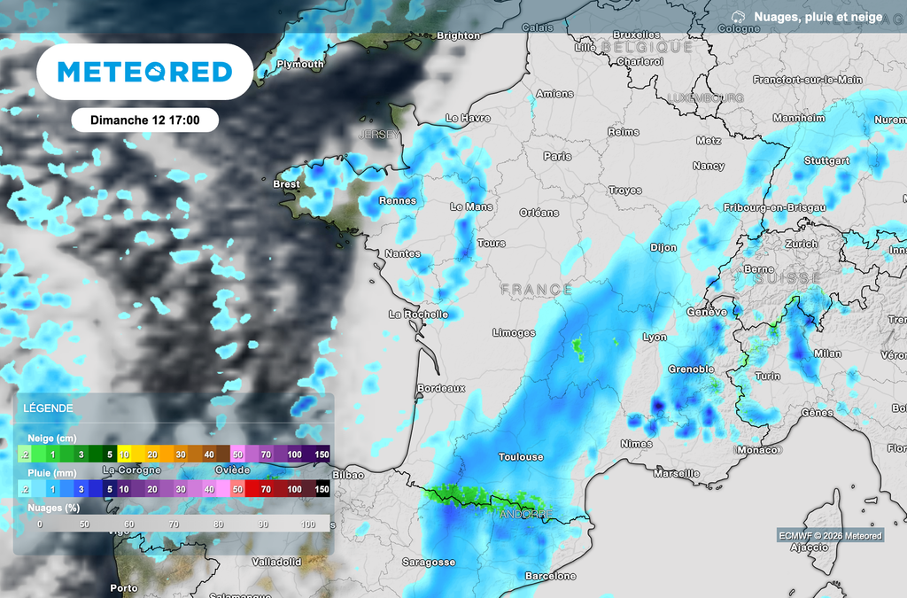 Ambiance hivernale sous les précipitations ce dimanche après-midi !