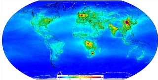 Dióxido de nitrógeno a nivel global