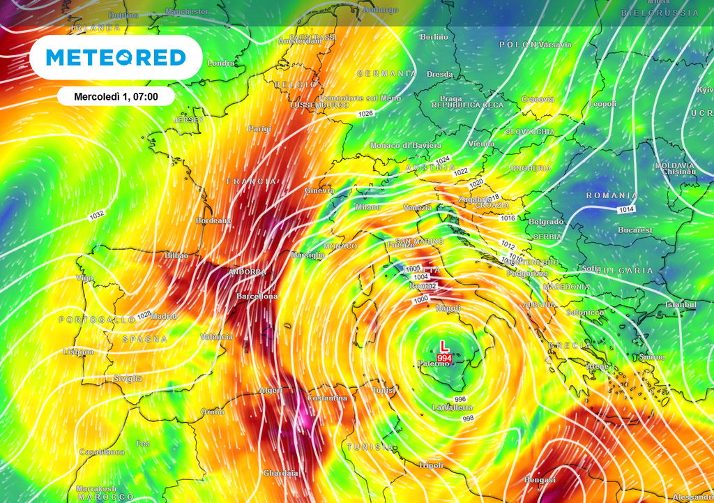 La situazione sinottica in questo passaggio da marzo ad aprile presenta una configurazione a "dipolo" estremamente marcata. Da un lato, sulla parte occidentale del continente, tra la Penisola Iberica e la Francia, si è stabilizzato un robusto promontorio di alta pressione di matrice oceanica. Dall'altro, sul comparto balcanico e sull'Europa orientale, agisce una vasta area depressionaria colma di aria fredda di origine artica-marittima.