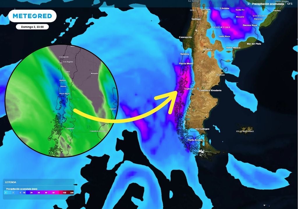 río atmosférico y precipitación acumulada río atmosférico y precipitación acumulada