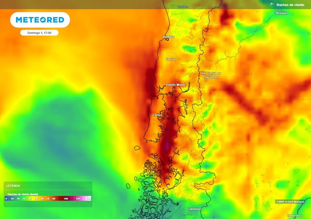 ráfagas de viento previstas