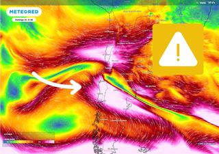 Dirección Meteorológica de Chile emite avisos por viento de 80 km/h en la Región Metropolitana y 7 regiones más