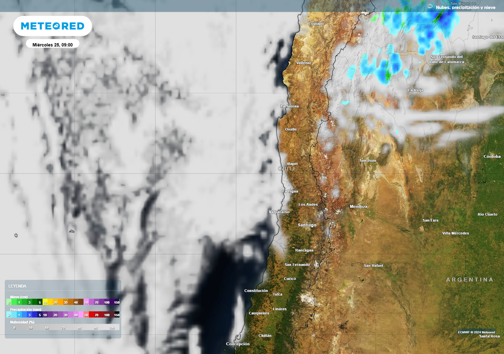 Mapa de lluvia y nieve. Mapa de lluvia y nieve.