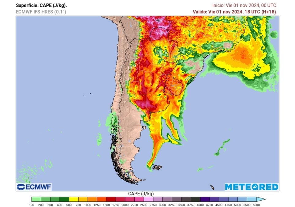 mapa de CAPE