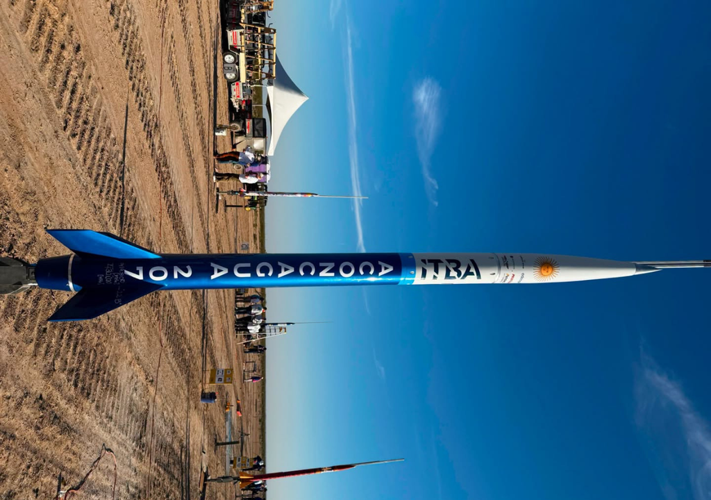 Cohete Aconcagua El cohete Aconcagua se lució en la International Rocket Engineering Competition (IREC) 2026, en EEUU. Foto: Gentileza ITBA Universidad
