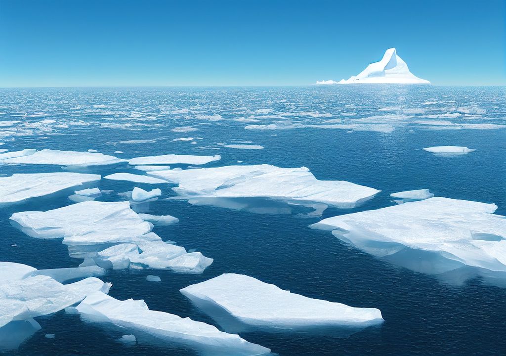 hielo antártico