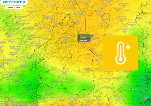 Disminuye la lluvia dando paso a temperaturas de casi 26 &deg;C en la CDMX, este jueves 14 de mayo