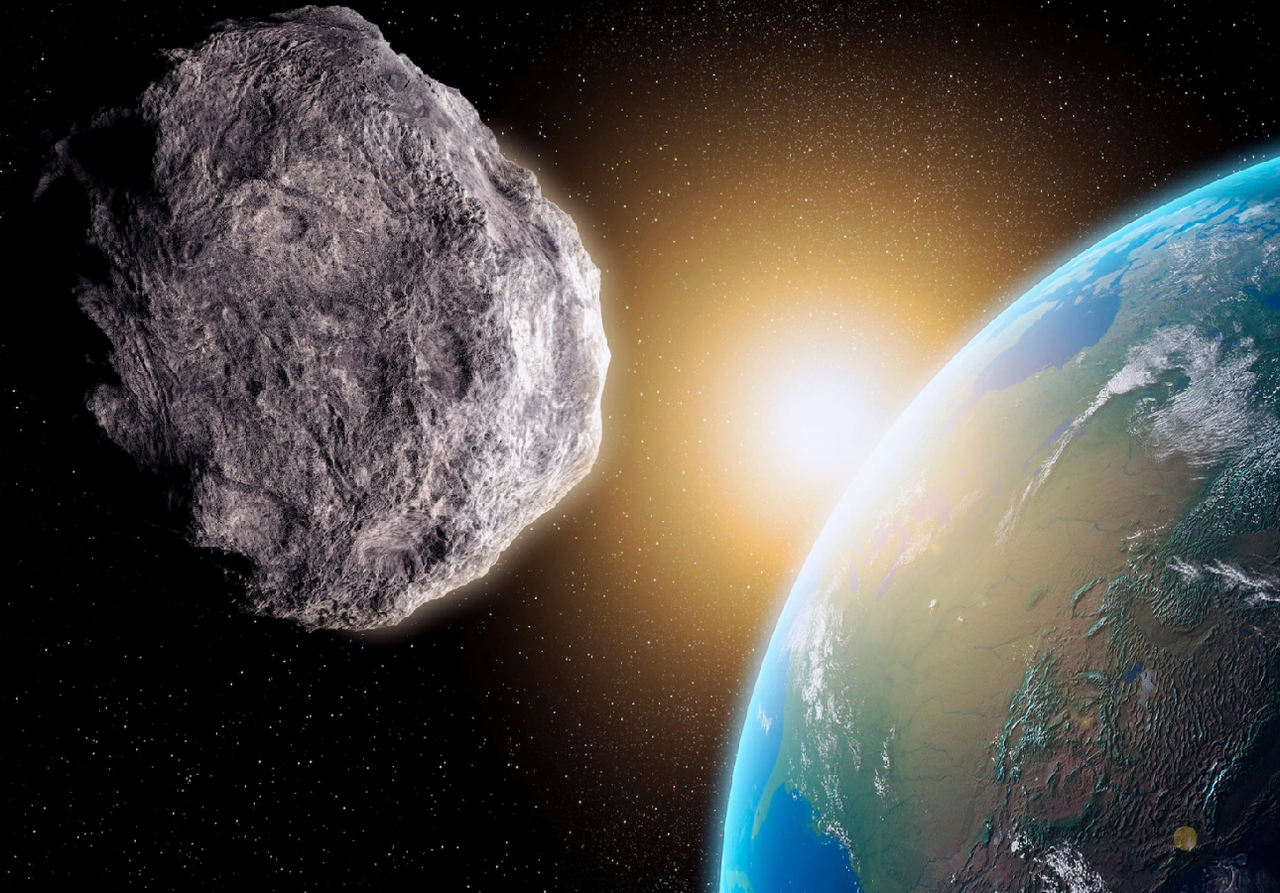 Rappresentazione artistica dell'asteroide YR4 2024. Credit: Andrzej Wojcicki/Science Photo Library/Brand X