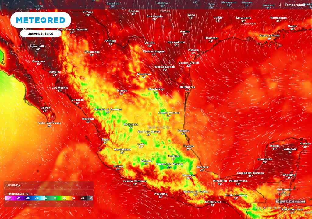 Temperaturas se mantendrán de hasta 40 °C o más en el norte y sureste, persistiendo fresco a templado en el Altiplano con 15-25 °C.