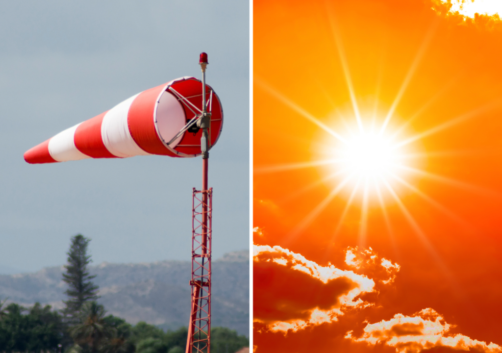 viento y calor. El contraste meteorológico se tomará Chile: mientras el viento será protagonista en varias zonas, el norte enfrentará altas temperaturas por una dorsal en altura.