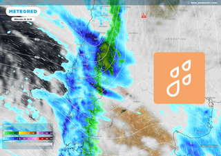 DMC activa dos alertas por lluvias de hasta 65 mm y rachas de 80 km/h: advierten isoterma cero alta