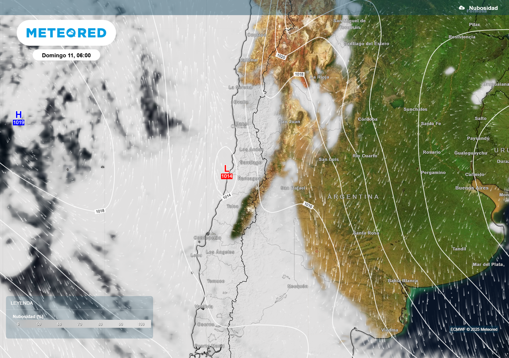 mapa de nubosidad. mapa de nubosidad.