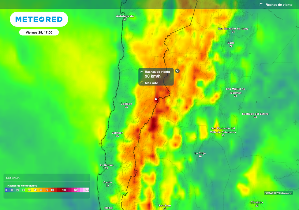 mapa de ráfagas de viento. mapa de ráfagas de viento.