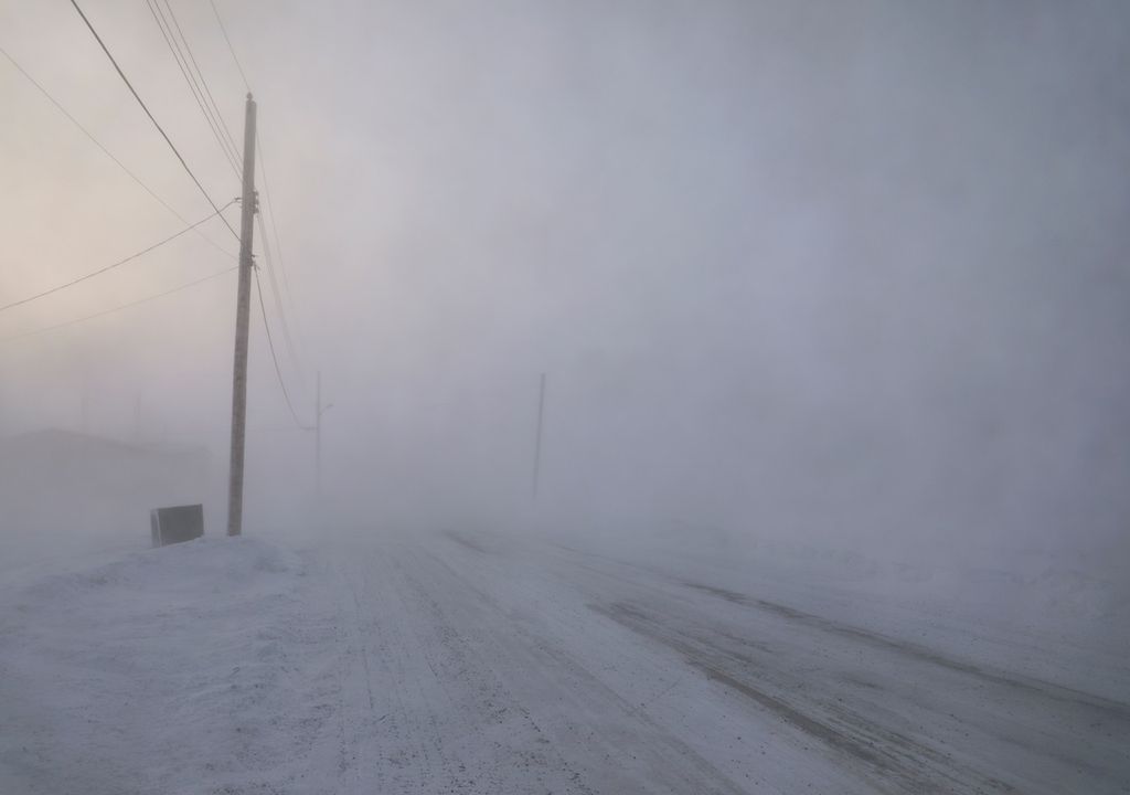 imagen de nieve levantada por el viento