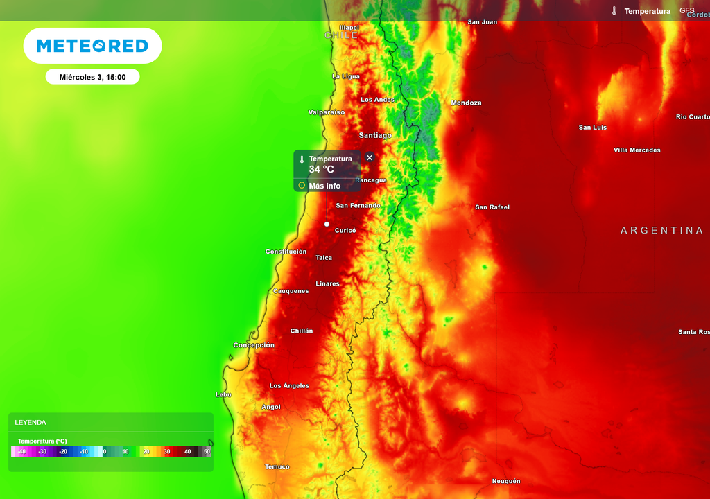 Mapa de temperatura.