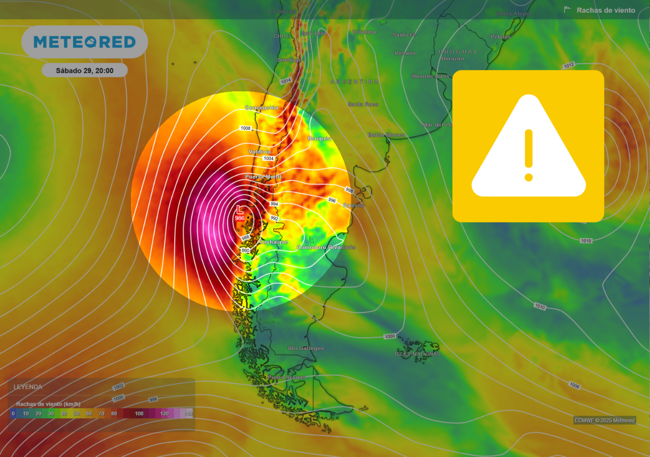 Intenso sistema frontal traerá lluvias y vientos a 11 regiones de Chile