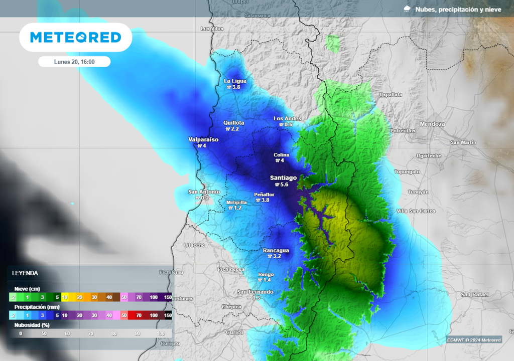 mapa de precipitaciones y nubosidad. mapa de precipitaciones y nubosidad.