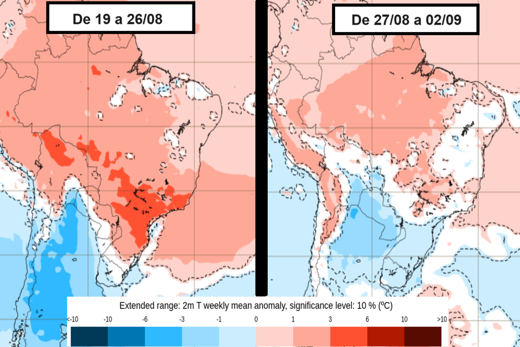 previsão, temperatura, anomalia semanal
