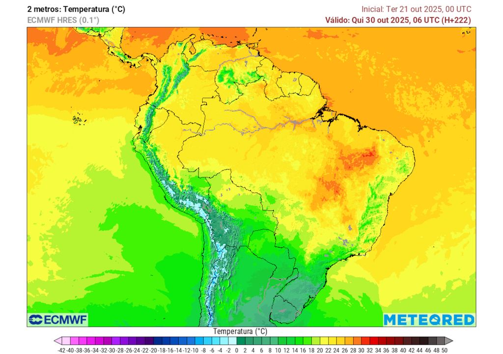 Previsão de temperaturas na quinta feira da semana que vem (dia 30). Previsão de temperaturas na quinta feira da semana que vem (dia 30).