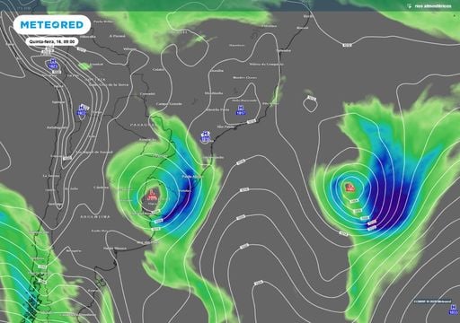 Dois ciclones afetam o Brasil nesta quinta-feira (16), saiba o que esperar