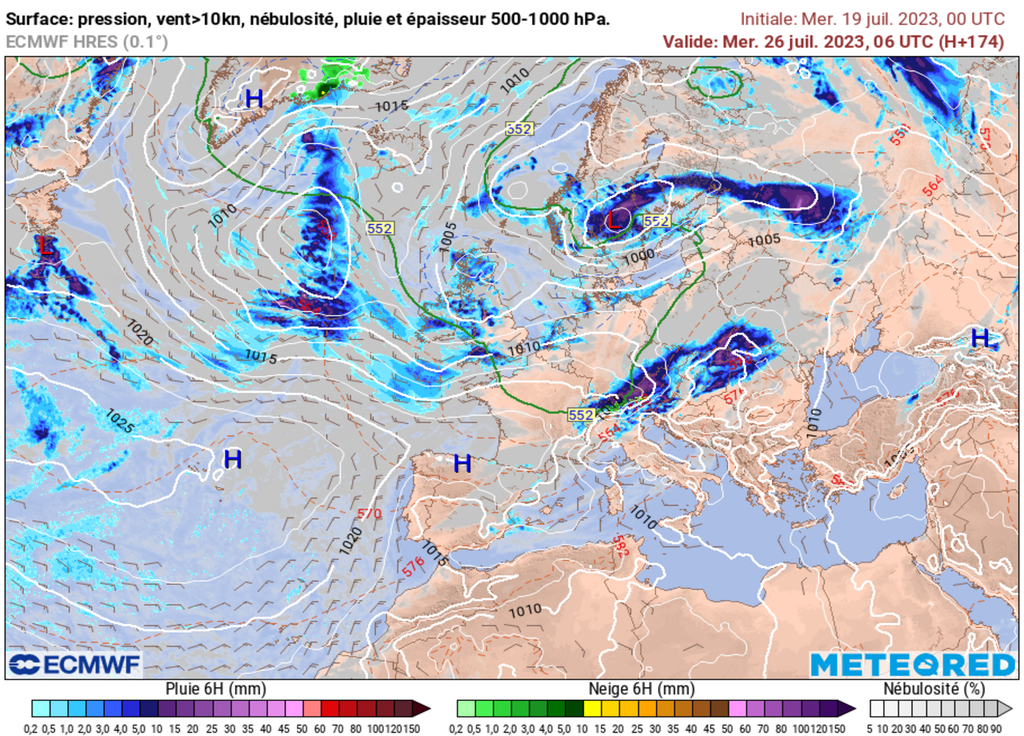 Les vents orientés Ouest à Nord-Ouest ainsi que la présence d'un anticyclone vers les Açores apporteront des températures respirables.