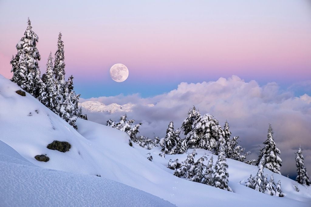 luna piena della neve