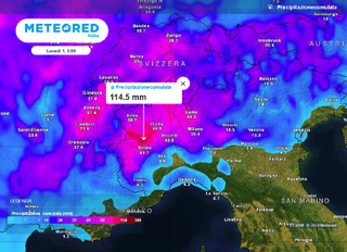 Domani ci saranno di nuovo forti temporali in queste regioni, secondo il modello di riferimento di Meteored