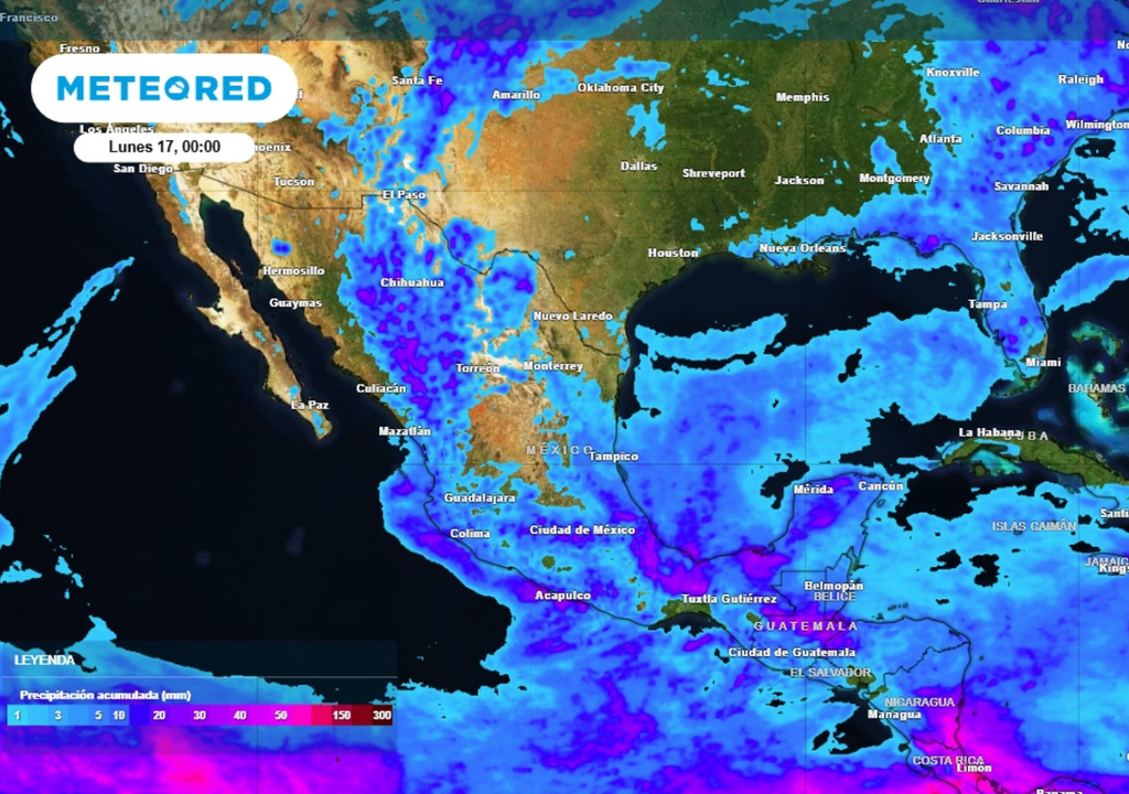 LLuvia Pronóstico de lluvias para este domingo en México.