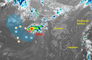 Don se intensifica de nuevo y llega a ser tormenta tropical en el Atlántico Norte