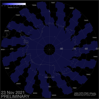 ¿Dónde están las nubes noctilucentes del Polo Sur?