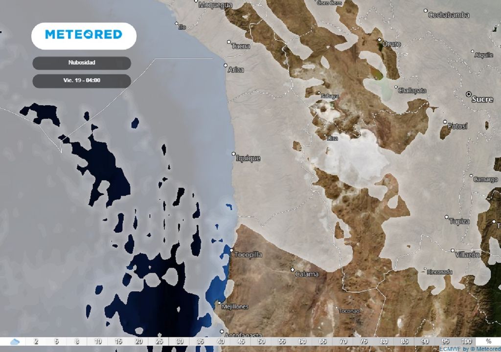 nubes; predicción modelo ECMWF nubes; predicción modelo ECMWF