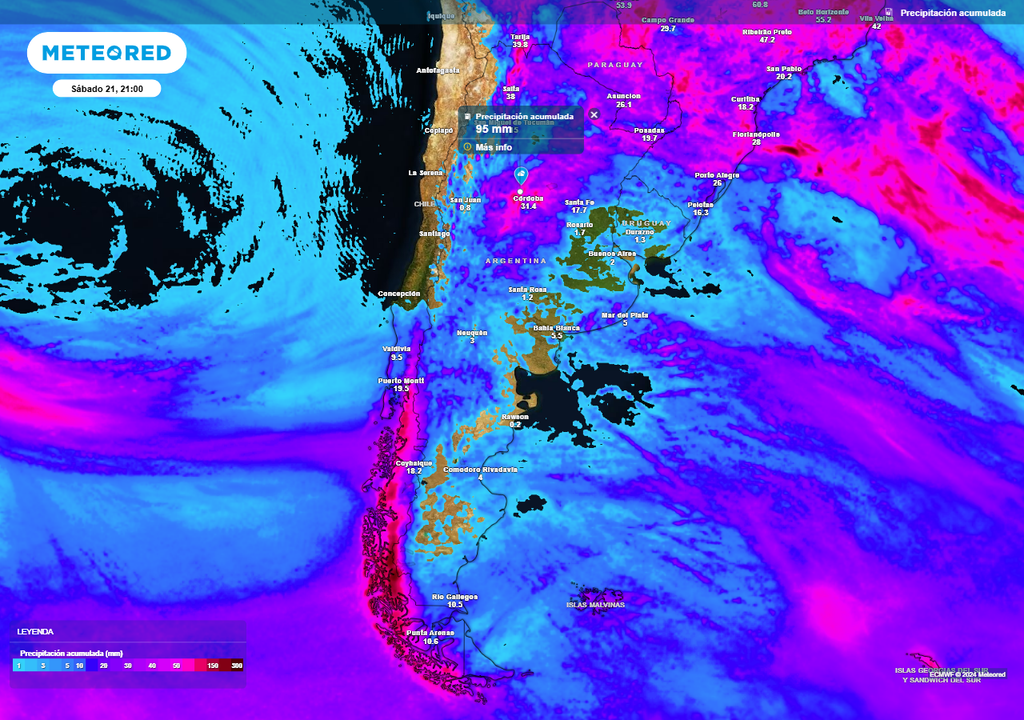 Tiempo pronóstico clima Argentina alerta