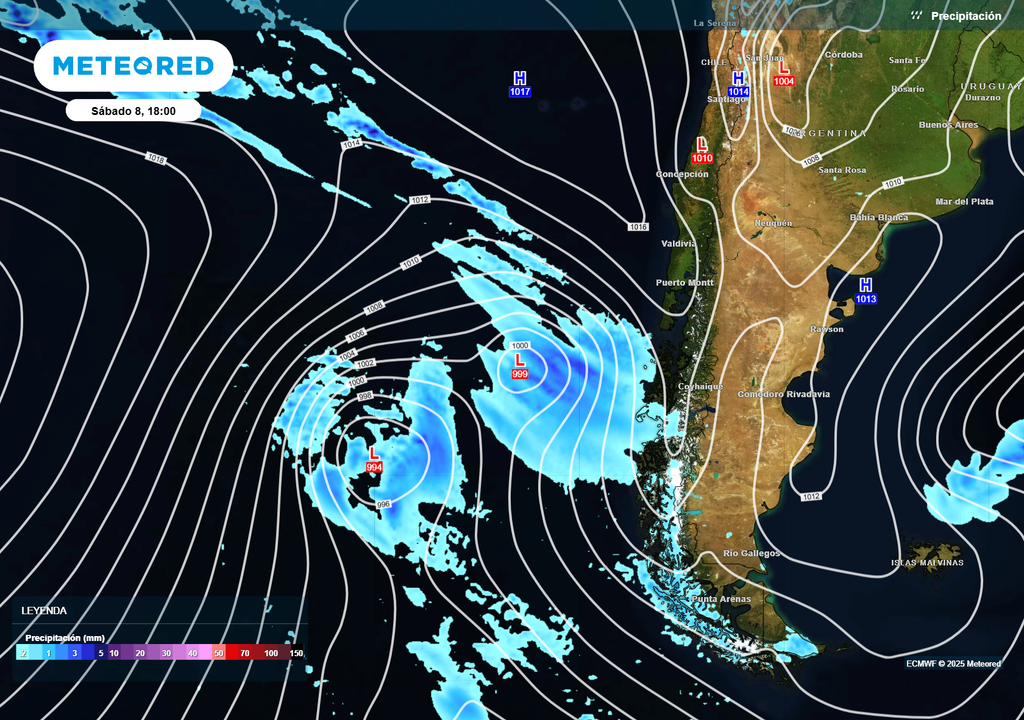 mapa de precipitación.