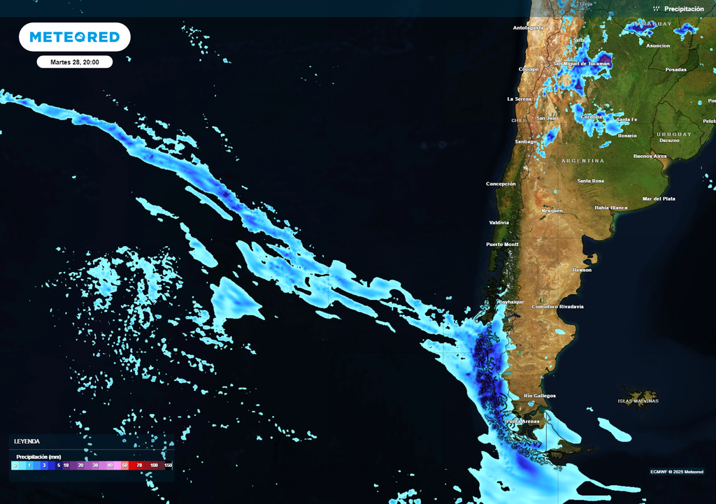 mapa de precipitación.